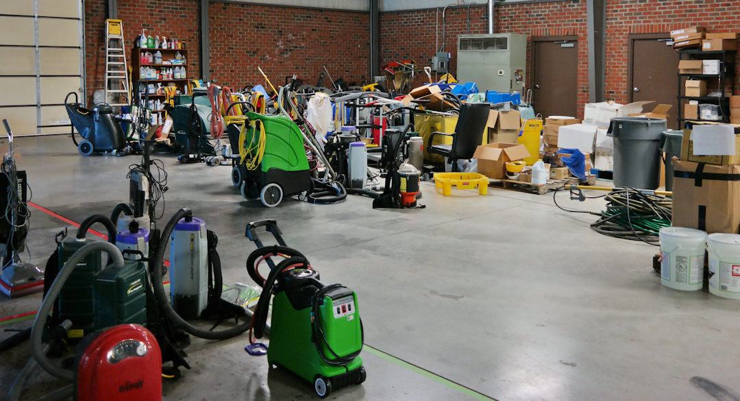 CST cleaning tools and equipment warehouse shot