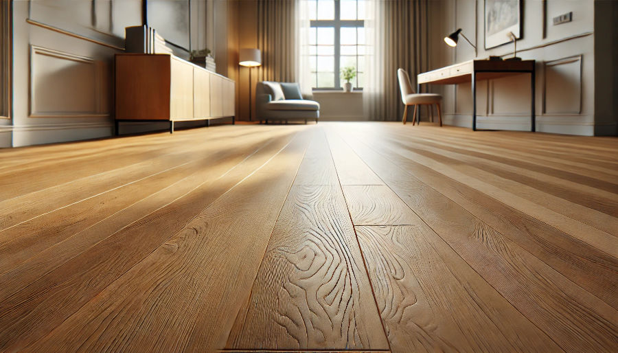 Beautiful hardwood flooring with wood grain