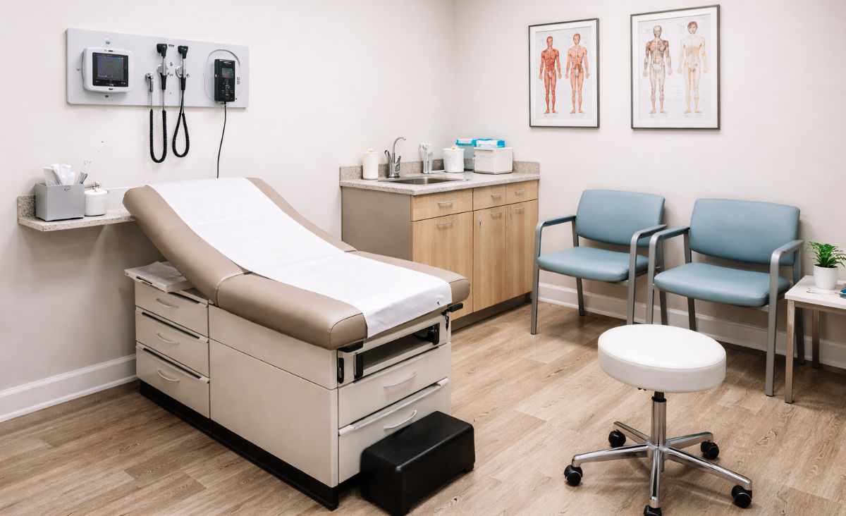 A medical office cleaned, prepped, and ready for patients